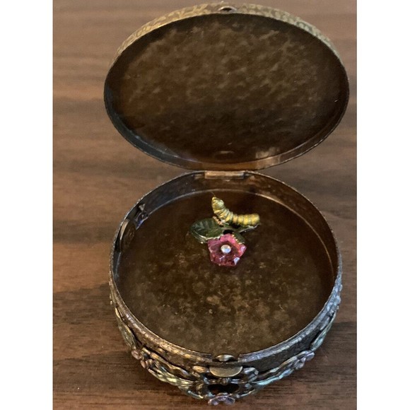Sweet Romance Victorian Evening‎ Velvet Bag Lock Wrist Purse & Trinket Box